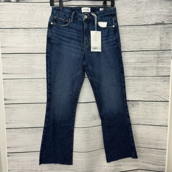 NWT Frame Le Crop Mini Boot Cut Jeans Mid-Rise Size 27 - Picture 1 of 4